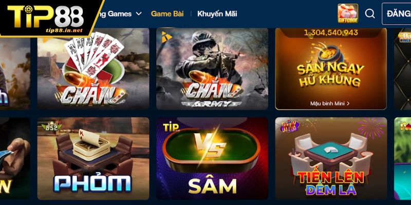 Các tựa game bài TIP88 hấp dẫn năm 2026