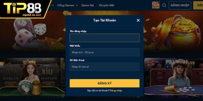 Đăng Ký TIP88 – Hướng Dẫn Chi Tiết Cho Người Chơi Mới Hướng dẫn đăng ký TIP88 nhanh chóng cho bet thủ