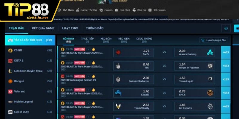 E-Sports Tip88 - Sảnh Thể Thao Điện Tử Đỉnh Cao Lợi thế nổi trội của sảnh thể thao điện tử