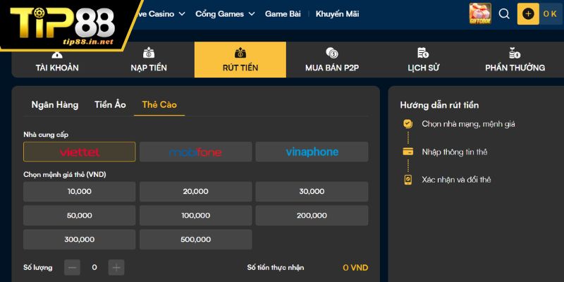 Lý do rút tiền TIP88 không được và cách xử